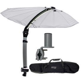 TACO ShadeFin Mini w/White Fabric - Bag &amp; Round Rail Mount Kit