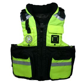 First Watch AV-800 Four Pocket Flotation Vest - Hi-Vis Yellow - XXL to3XL