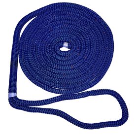 New England Ropes 3/8" Double Braid Dock Line - Blue w/Tracer - 15&#39;