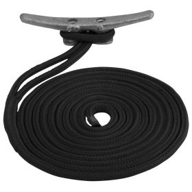 Sea-Dog Double Braided Nylon Dock Line - 1/2" x 25&#39; - Black