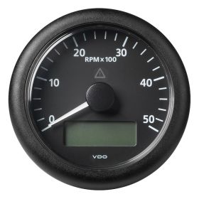 Veratron 3-3/8" (85MM) ViewLine Tachometer w/Multi-Function Display - 0 to 5000 RPM - Black Dial &amp; Bezel