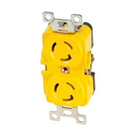 Marinco Locking Receptacle - 15A, 125V - Yellow