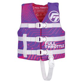 Full Throttle Child Nylon Life Jacket - Purple