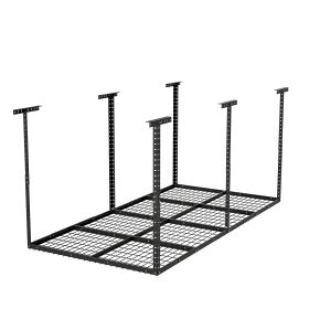 4x8ft Overhead Garage Storage Rack,Adjustable Garage Storage Organization Systerm,Heavy Duty Metal Garage Ceiling Storage Racks,660lbs Weight Capacity