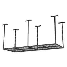 3x8ft Overhead Garage Storage Rack,Adjustable Garage Storage Organization Systerm,Heavy Duty Metal Garage Ceiling Storage Racks,660lbs Weight Capacity