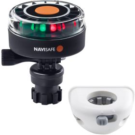 Navisafe Navilight 2NM Tricolor w/Navimount Base &amp; Vertical Mount - White