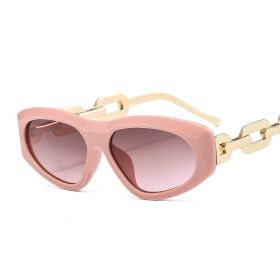 Women Sunglasses Fashion Cat Eye Sunglass Hollow Out Metal Legs Sun Glasses Retro UV400 Gradients Shades Luxury Designe Eyewear (Lens Color: pink tea pink)