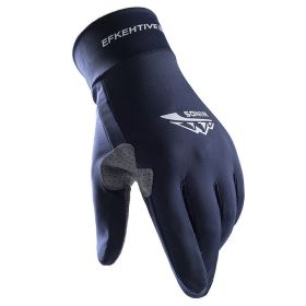 Summer Gloves For Men Cycling Anti UV Women Spring Ice Silk Two Finger Touchscreen Camping Driving Sports Riding Fishing Gloves (Gloves Size: L, Color: full finger blue)