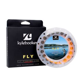 Kylebooker Fly Fishing Line with Welded Loop Floating Weight Forward Fly Lines 100FT WF 3 4 5 6 7 8 (Color: Grey+Orange, size: WF7F)