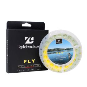 Kylebooker Fly Fishing Line with Welded Loop Floating Weight Forward Fly Lines 100FT WF 3 4 5 6 7 8 (Color: Moss Green+Gold, size: WF8F)