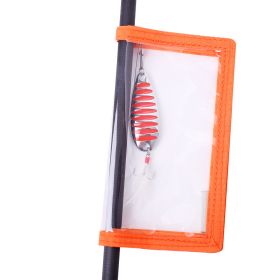 4 Packs Fishing Lure Wraps Clear PVC Protective Covers (Color: Orange, size: 4 Pack Medium 5.67in x 3.38in)